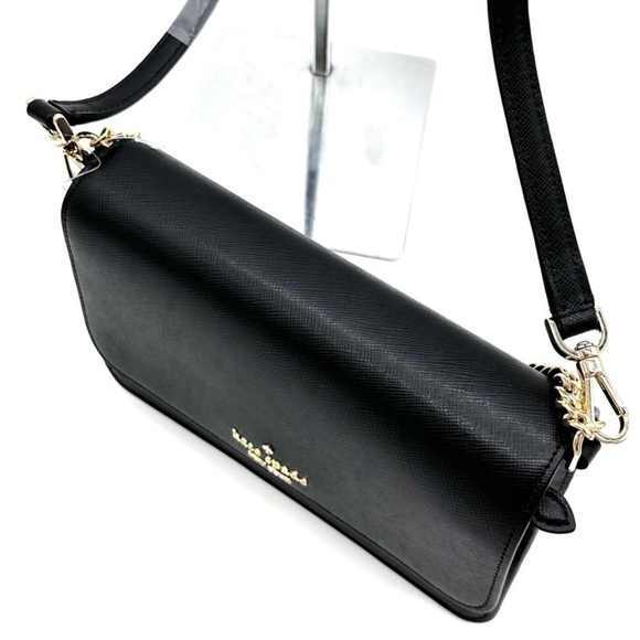 Kate Spade Small Madison Flap Crossbody Bag Black (NWT) - Picture 7 of 10